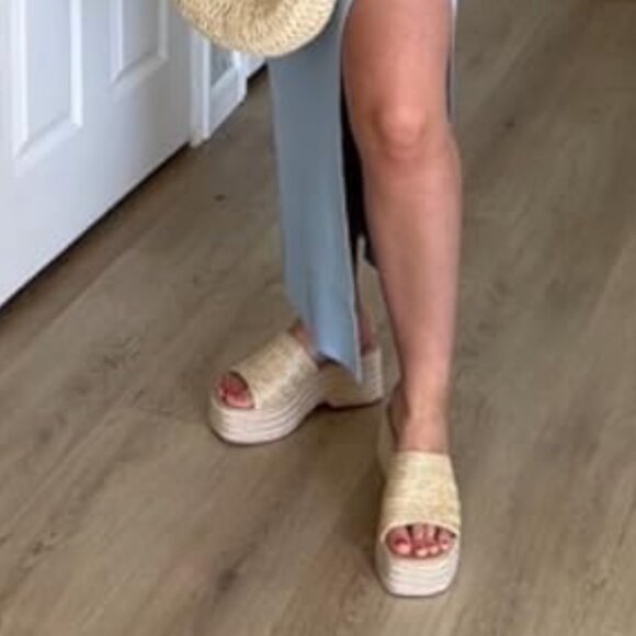 Platform Slip on Espadrille Sandals - Picture 2 of 5